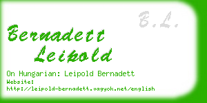 bernadett leipold business card